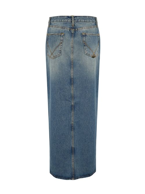 Gonna longuette Split in denim vintage wash Roy Roger's | RND90153D6902876C0999
